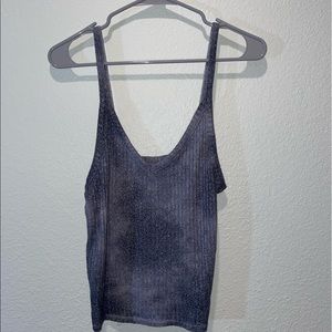 American eagle gray ribbed crop top.